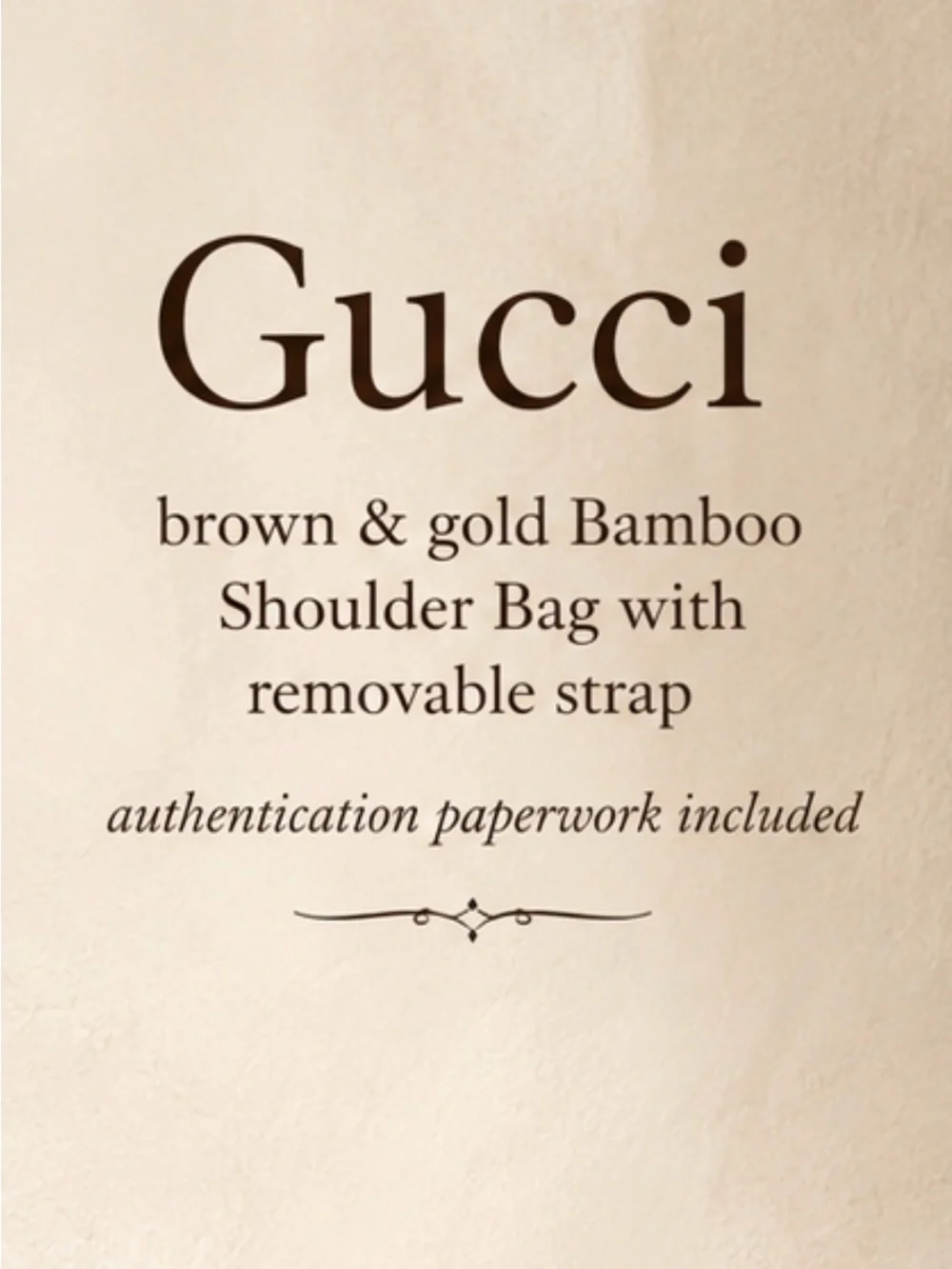 Gucci brown & gold Bamboo Shoulder Bag